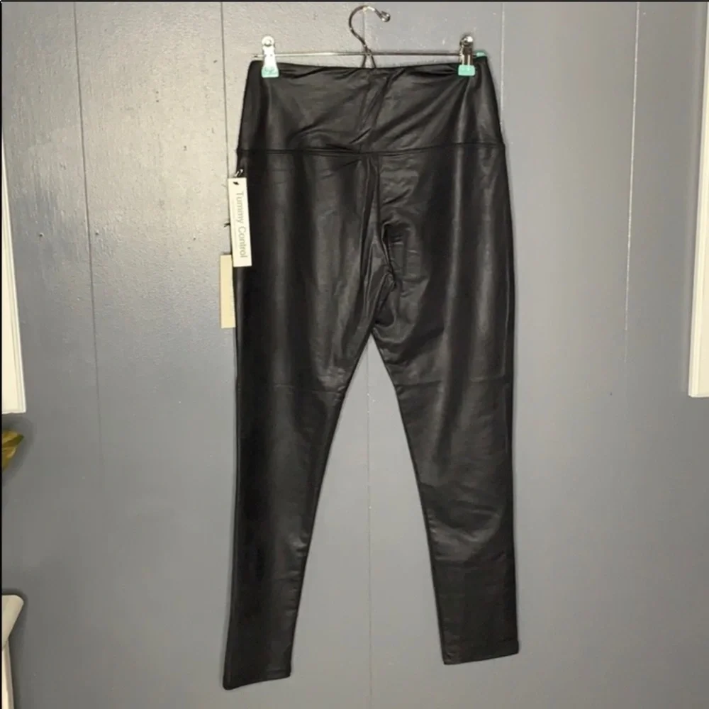 Rachel‎ Zoe black faux leather leggings size M